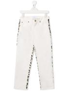 Roberto Cavalli Junior Leopard Print Trousers - White