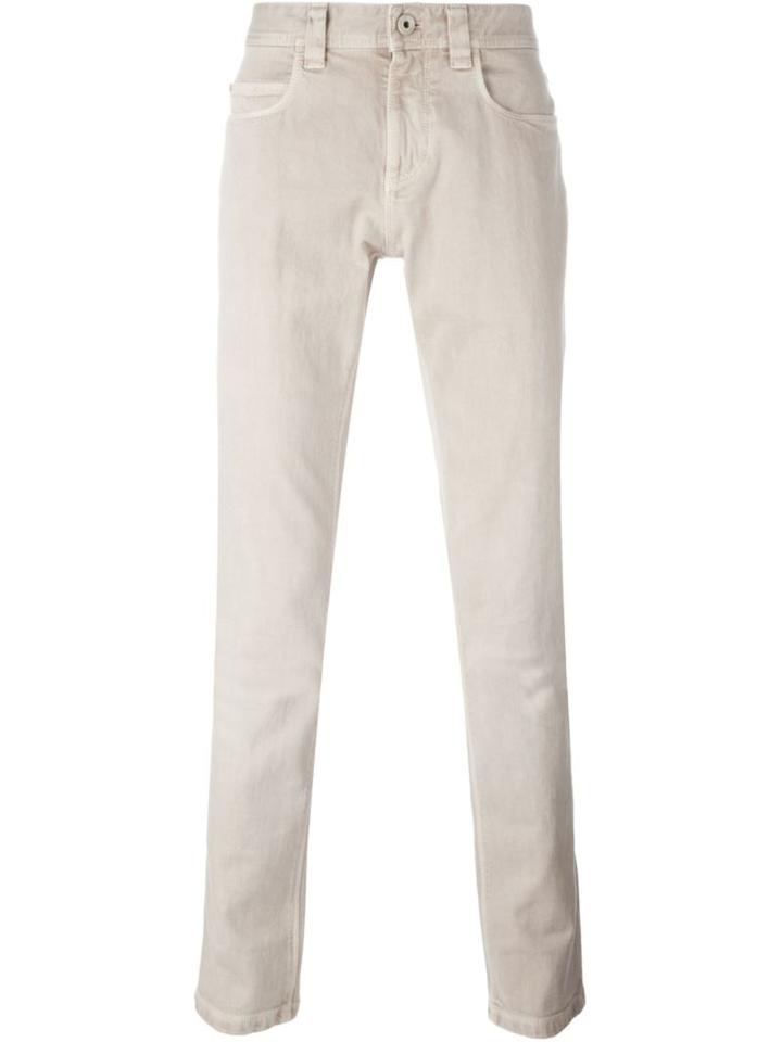 Loro Piana Straight Leg Jeans, Men's, Size: 34, Nude/neutrals, Cotton/spandex/elastane
