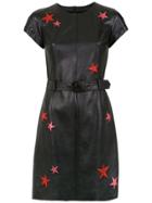 Nk Belted Leather Dress - Black