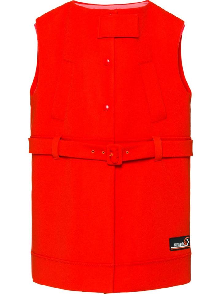 Prada Sleeveless Cloth Coat - Orange