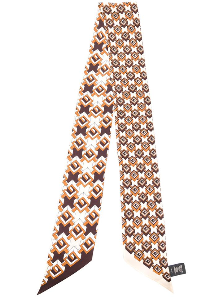 Gucci Geometric Logo Print Scarf - Nude & Neutrals