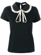 Red Valentino Pussy Bow Collar T-shirt - Black