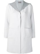 D.exterior Concealed Front Coat - Grey