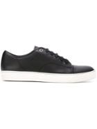 Lanvin Toe Cap Sneakers, Men's, Size: 6, Black, Leather/rubber