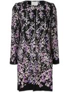 Ingie Paris Floral Print Coat - Black