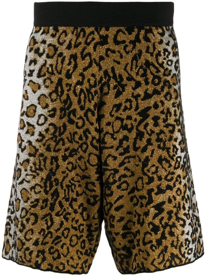 Versace Leopard Jacquard Shorts - Neutrals