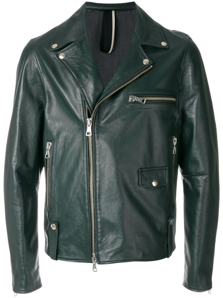 Low Brand Zip Biker Jacket - Green
