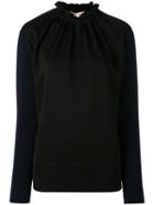 Marni - Color Block Top - Women - Polyester/acetate/virgin Wool - 42, Black, Polyester/acetate/virgin Wool