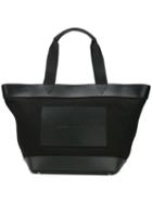 Alexander Wang Logo Embossed Tote, Women's, Black, Calf Leather/cotton