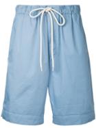 Bassike - Oversized Drawstring Shorts - Women - Cotton/polyurethane - 8, Blue, Cotton/polyurethane