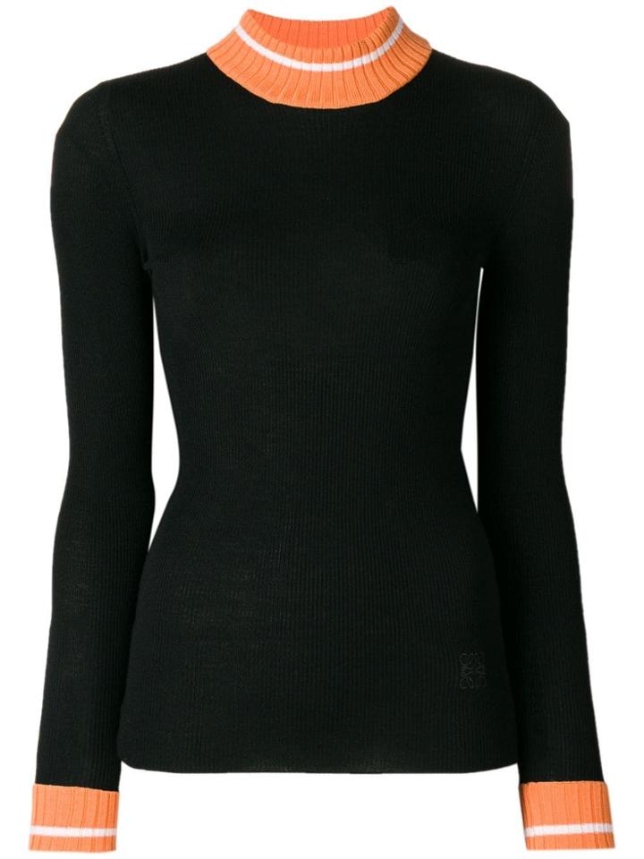 Loewe High Neck Knit Sweater - Black