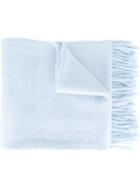 Ami Alexandre Mattiussi Plain Knitted Scarf, Men's, Blue, Alpaca/wool/nylon