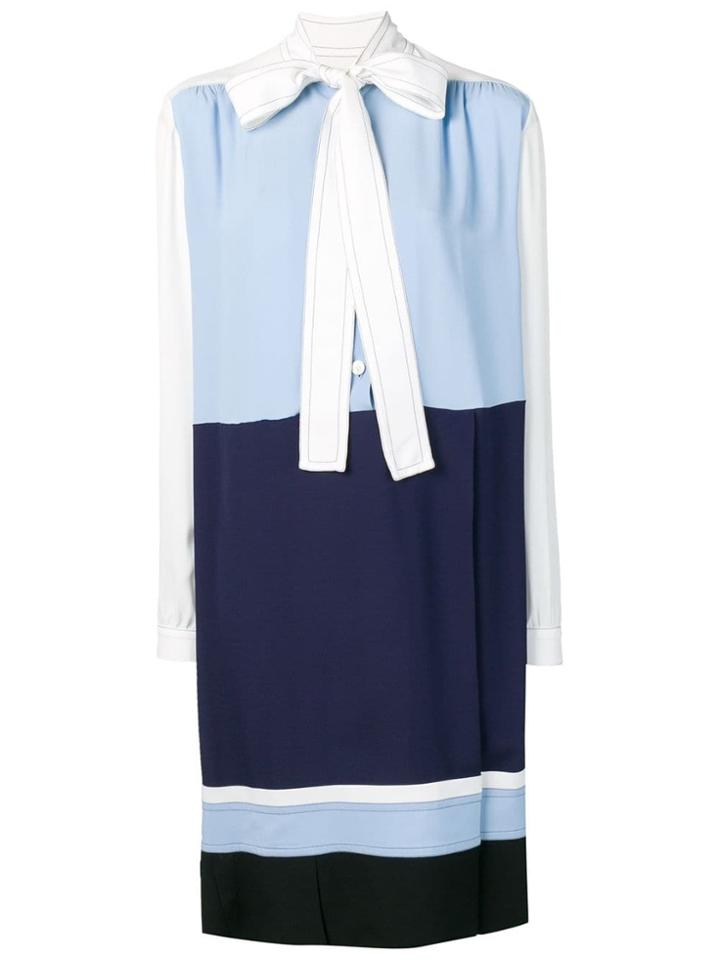 Marni Pussy Bow Shift Dress - White
