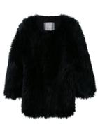 Comme Des Garçons Vintage Oversized Faux Fur Jacket - Black