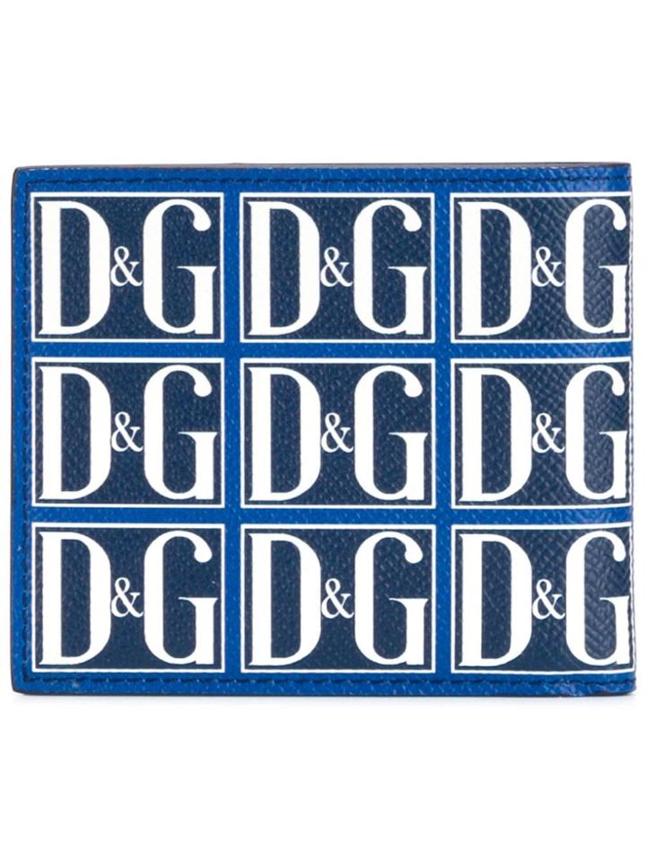 Dolce & Gabbana Logo Bi-fold Wallet - Blue