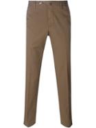 Pt01 Slim Chino Trousers, Men's, Size: 54, Brown, Cotton/spandex/elastane/linen/flax
