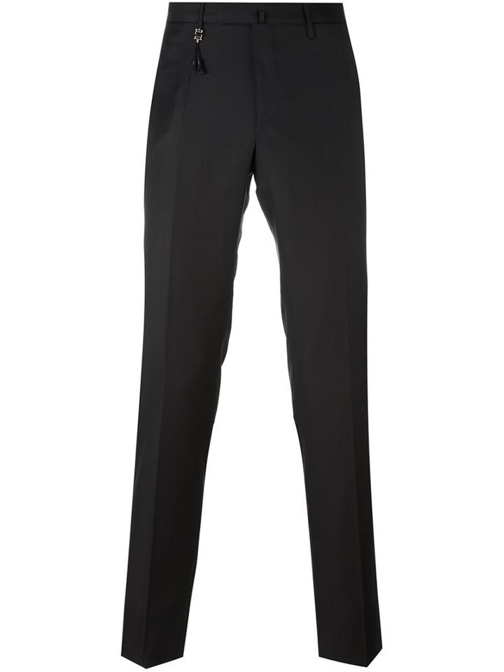 Incotex Tailored Slim-fit Trousers, Men's, Size: 56, Black, Wool