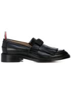 Thom Browne Fringed Bow Loafers - Black