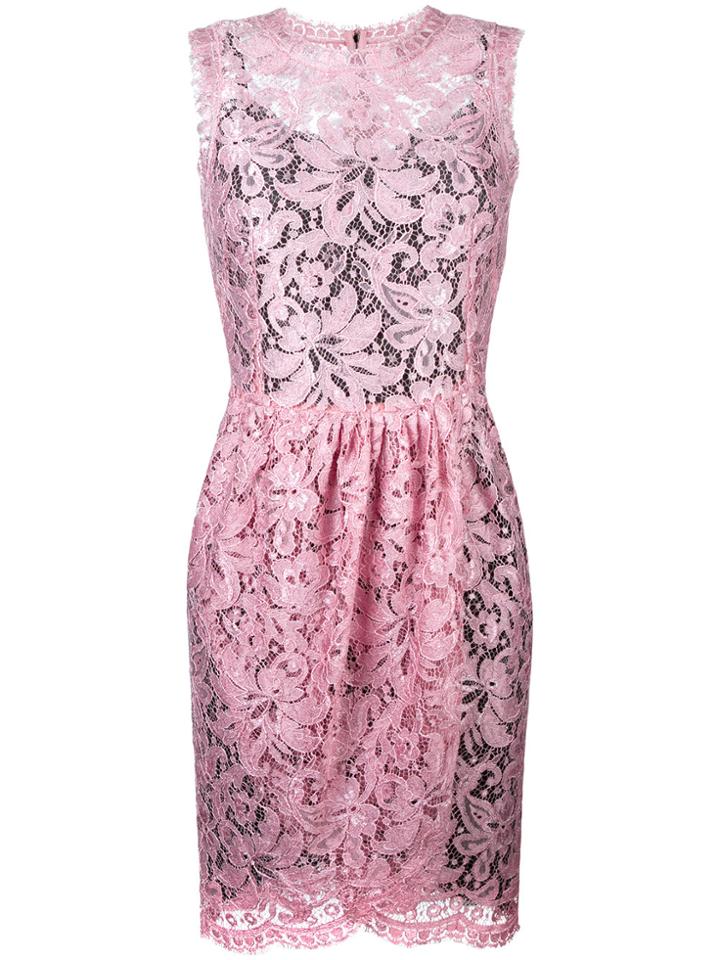 Dolce & Gabbana Tulip Lace Dress - Pink & Purple