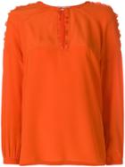 Dorothee Schumacher Lace Up Shoulder Blouse - Yellow & Orange