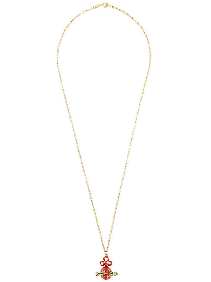 Vivienne Westwood Orb Pendant Long Necklace, Metallic