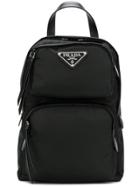 Prada Logo Backpack - Black