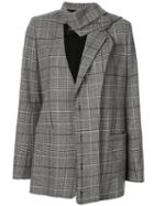 Proenza Schouler Plaid Deconstructed Blazer - Grey