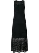 Proenza Schouler Mesh-panel Midi Dress - Black