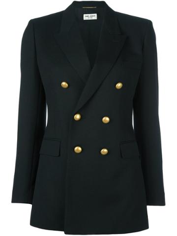 Saint Laurent 'angie' Blazer, Women's, Size: 38, Black, Silk/cotton/wool
