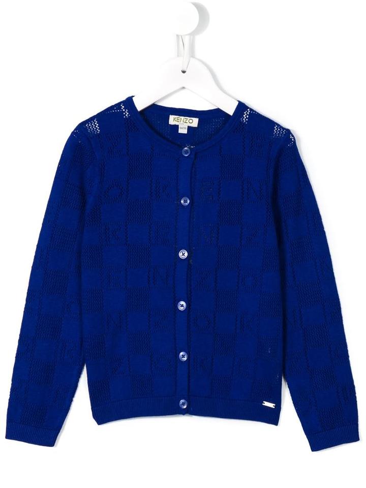 Kenzo Kids Bony Cardigan, Girl's, Size: 8 Yrs, Blue
