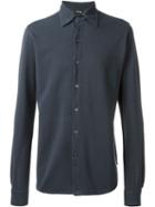 Kiton Plain Shirt, Men's, Size: M, Grey, Cotton