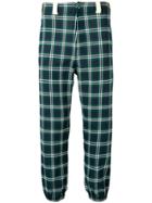 Marni Check Print Cropped Trousers - Blue