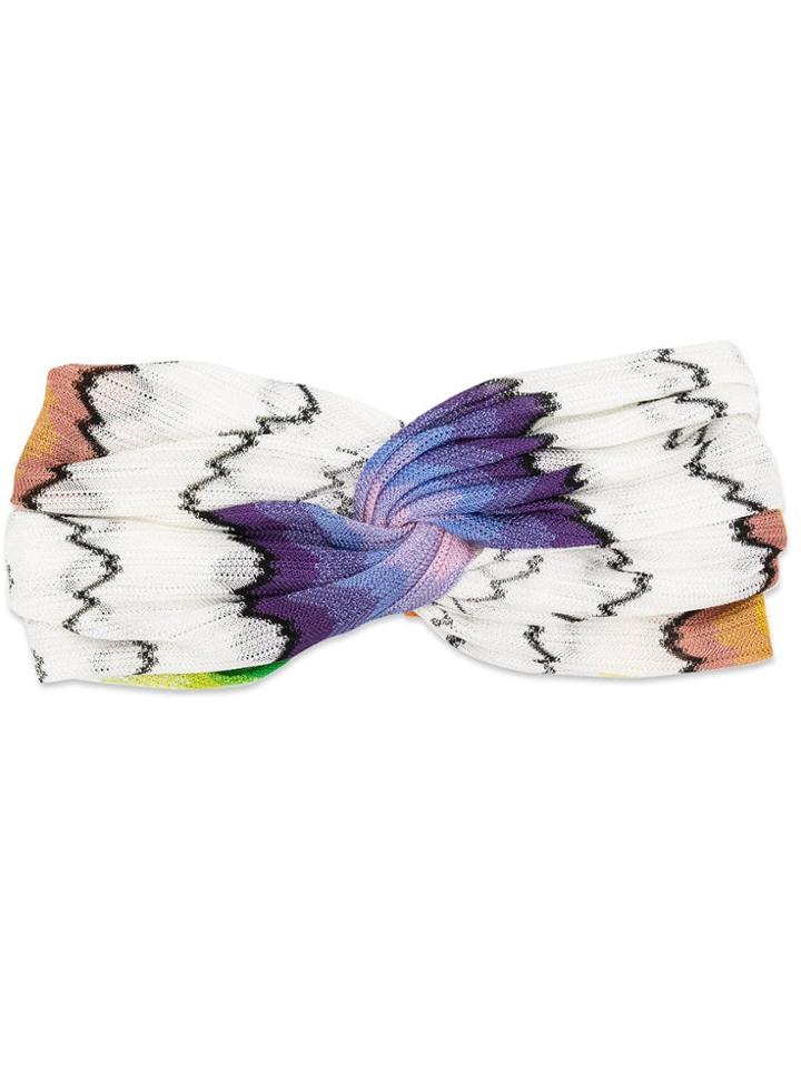 Missoni Twisted Knit Head Band - White