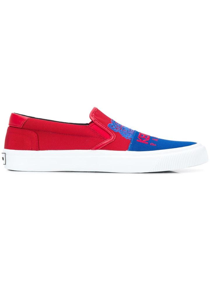 Kenzo Embroidered Tiger Logo Sneakers - Blue
