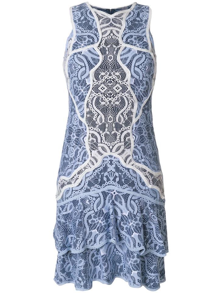 Jonathan Simkhai Ruffled Lace Dress - Blue