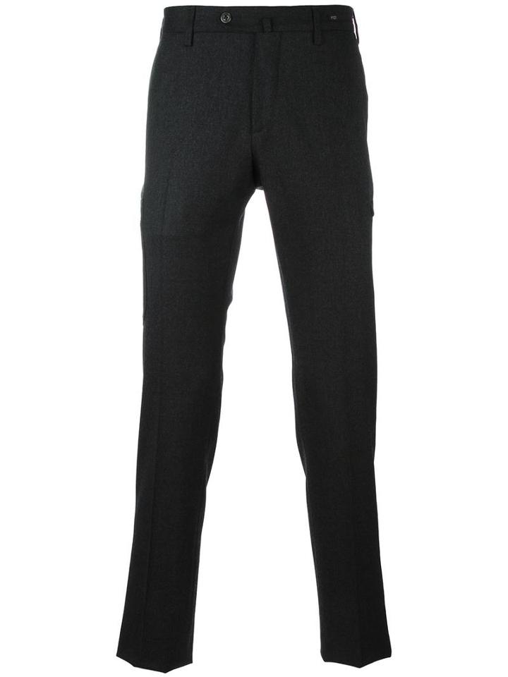 Pt01 Slim Fit Trousers, Men's, Size: 48, Grey, Virgin Wool/polyester/spandex/elastane