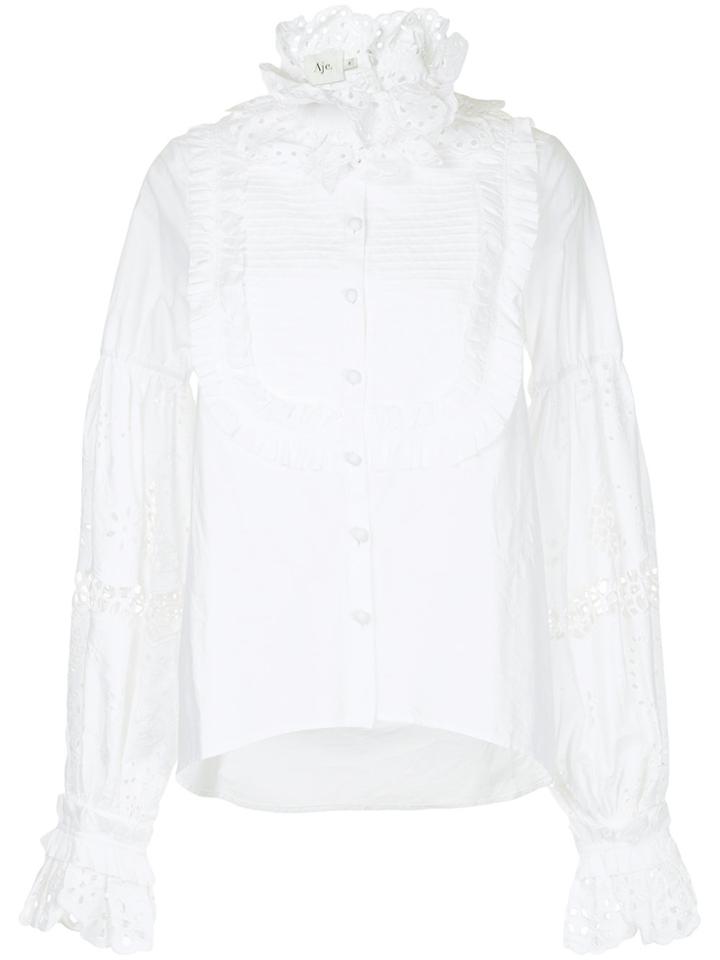 Aje Isabelli Lace Embellished Shirt - White
