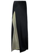 John Galliano Vintage Long Side Slit Skirt - Black