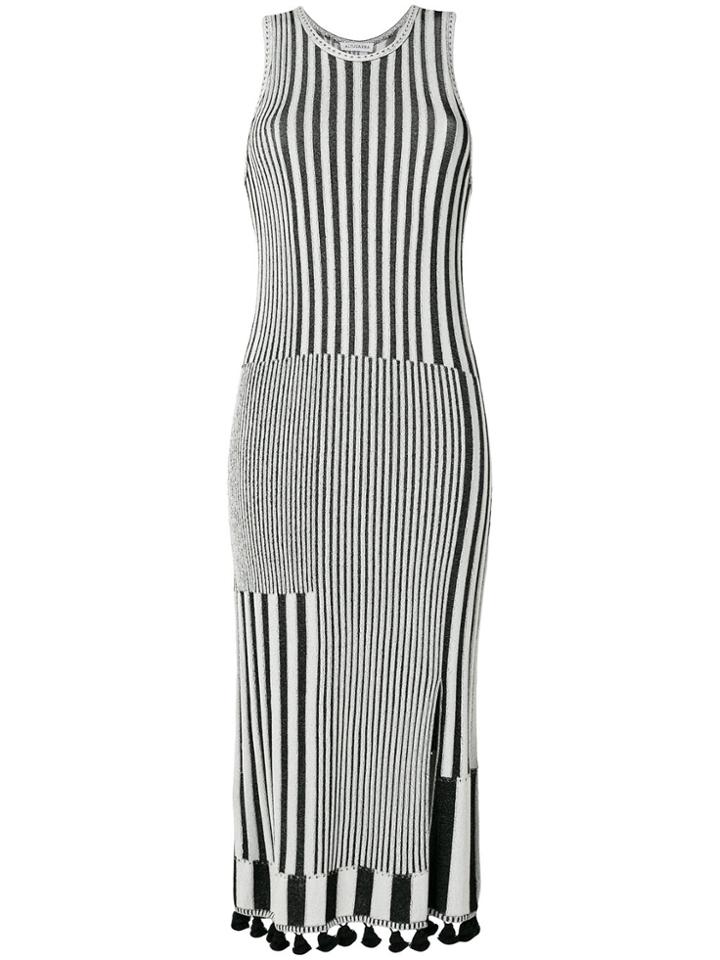 Altuzarra Contrast Stripe Tassel Dress - Grey