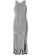 Altuzarra Contrast Stripe Tassel Dress - Grey