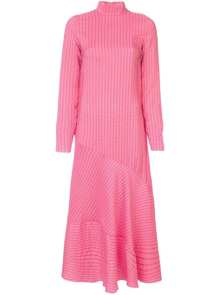 Ganni Paneled Shift Dress - Pink & Purple