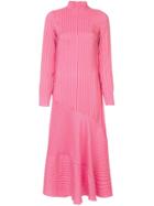 Ganni Paneled Shift Dress - Pink & Purple