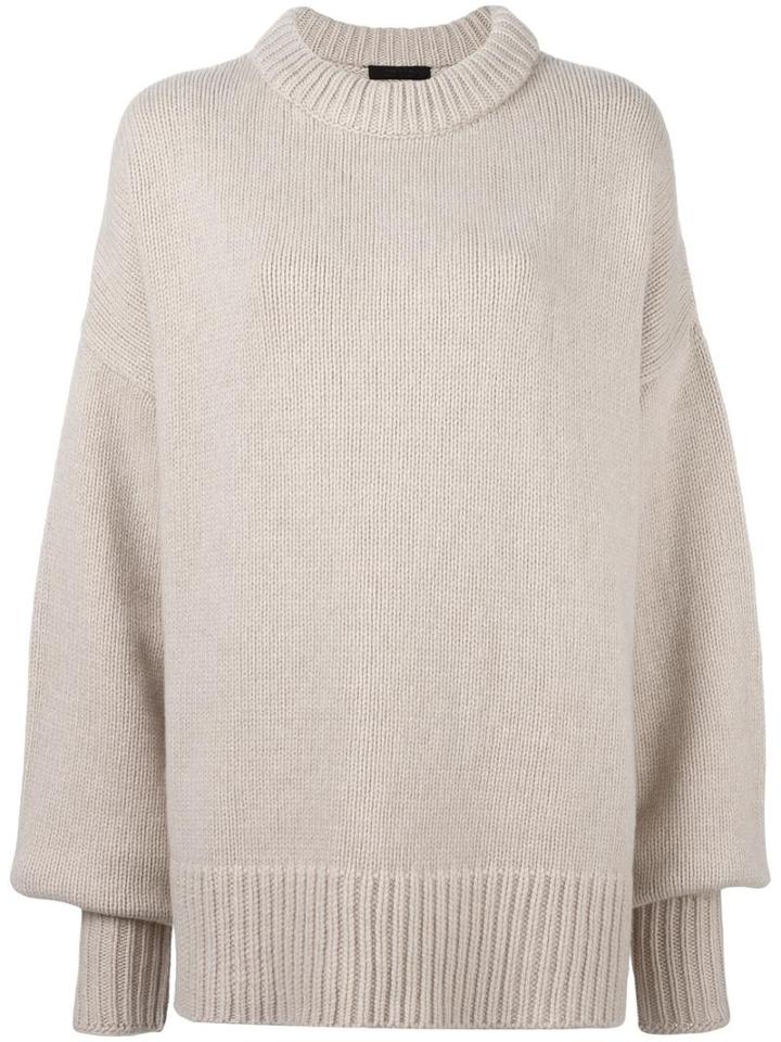 The Row 'ophelia' Oversized Jumper, Women's, Size: Small, Nude/neutrals, Wool/cashmere