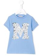 Moncler Kids Graphic Floral Print Top, Girl's, Size: 10 Yrs, Blue