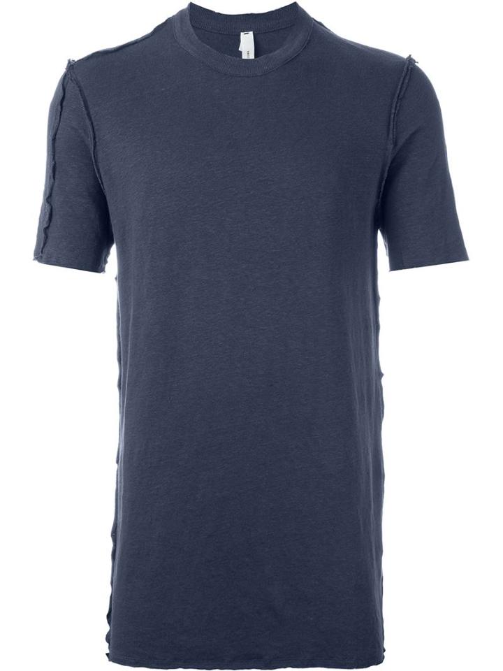 Damir Doma Exposed Seam T-shirt, Men's, Size: S, Blue, Linen/flax/spandex/elastane