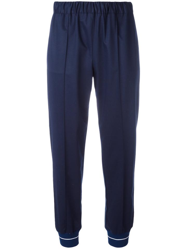 Semicouture Track Trousers, Women's, Size: 42, Blue, Polyester/spandex/elastane/viscose