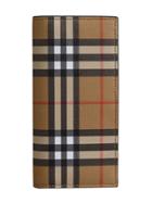 Burberry Vintage Check And Leather Continental Wallet - Neutrals
