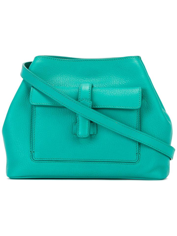 Loro Piana Mini Globe Bandouliere, Women's, Green, Leather