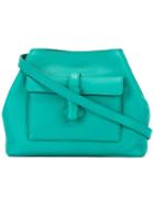 Loro Piana Mini Globe Bandouliere, Women's, Green, Leather