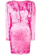 Attico Open-back Floral Dress - Pink